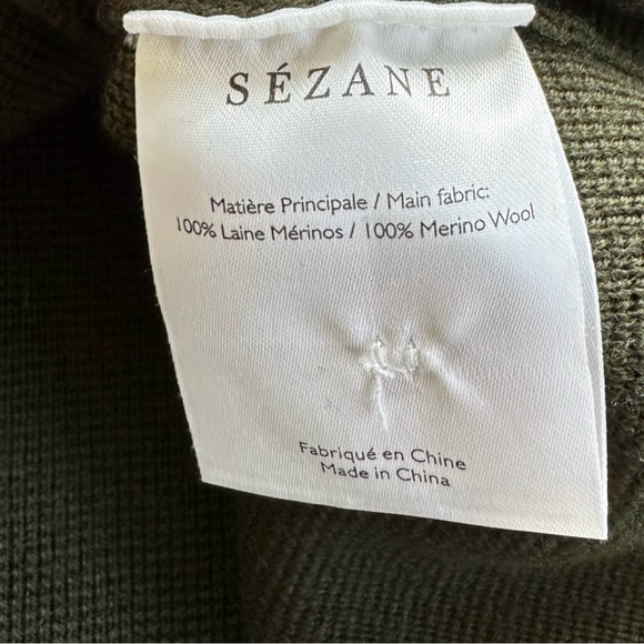 SEZANE Betty Cardigan Khaki - Picture 5 of 6